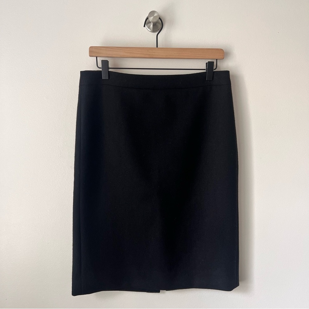 J. Crew Black Wool No. 2 Pencil Skirt - Picture 2 of 8